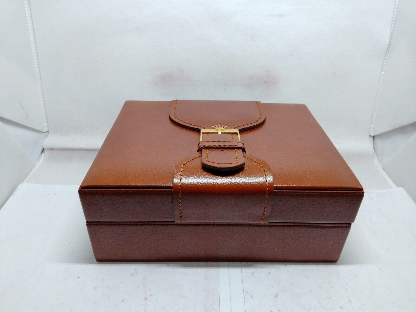 VINTAGE GENUINE ROLEX Day-Date watch box case 71.00.02 leather wood 231105026yS