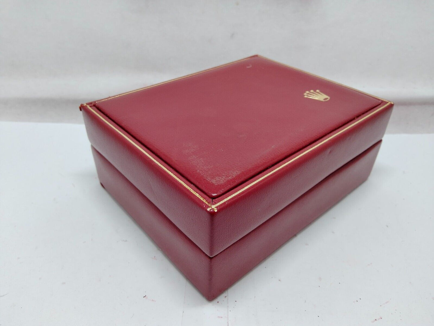 VINTAGE ORIGINE ROLEX coffret de montre rouge 14.00.02 bois sans intérieur...