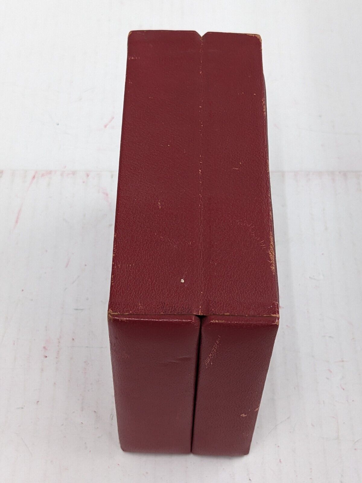 VINTAGE GENUINE ROLEX Red watch box case 14.00.71 wood leather 230913002yS