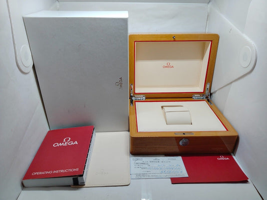 VINTAGE GENUINE OMEGA Speedmaster Seamaster watch box case booklet  230824011yS