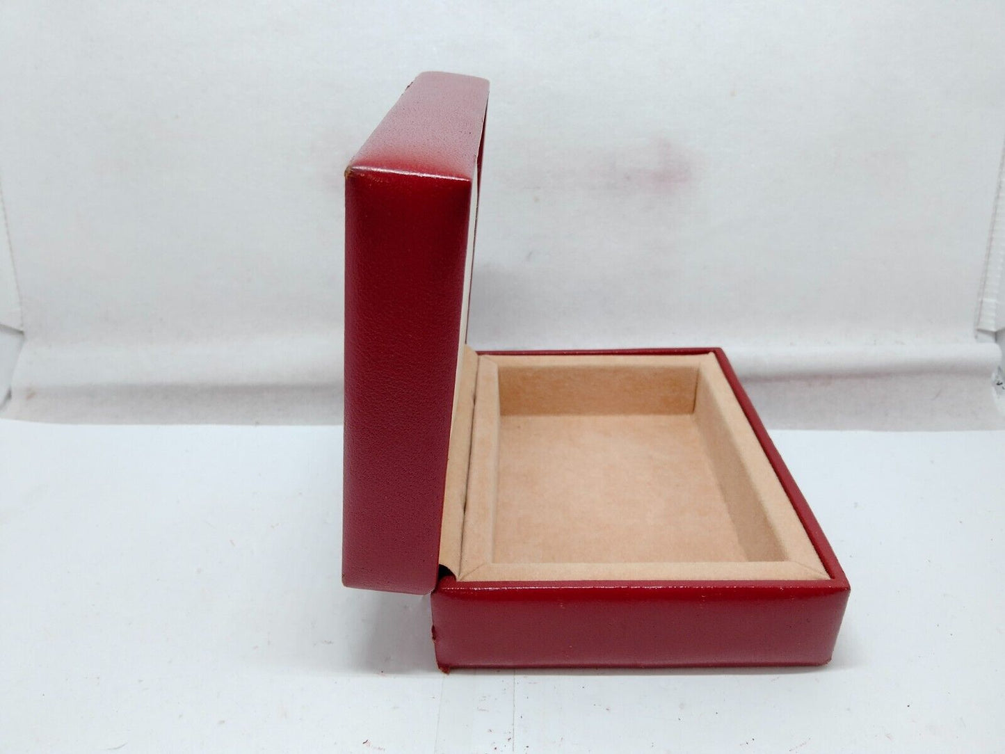 VINTAGE GENUINE ROLEX red watch box case 14.00.71 wood no inner 230921008y2S