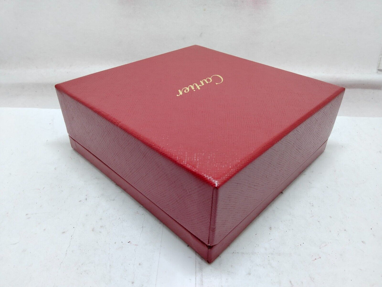 VINTAGE GENUINE CARTIER red watch box case wood leather black 230630016e2S