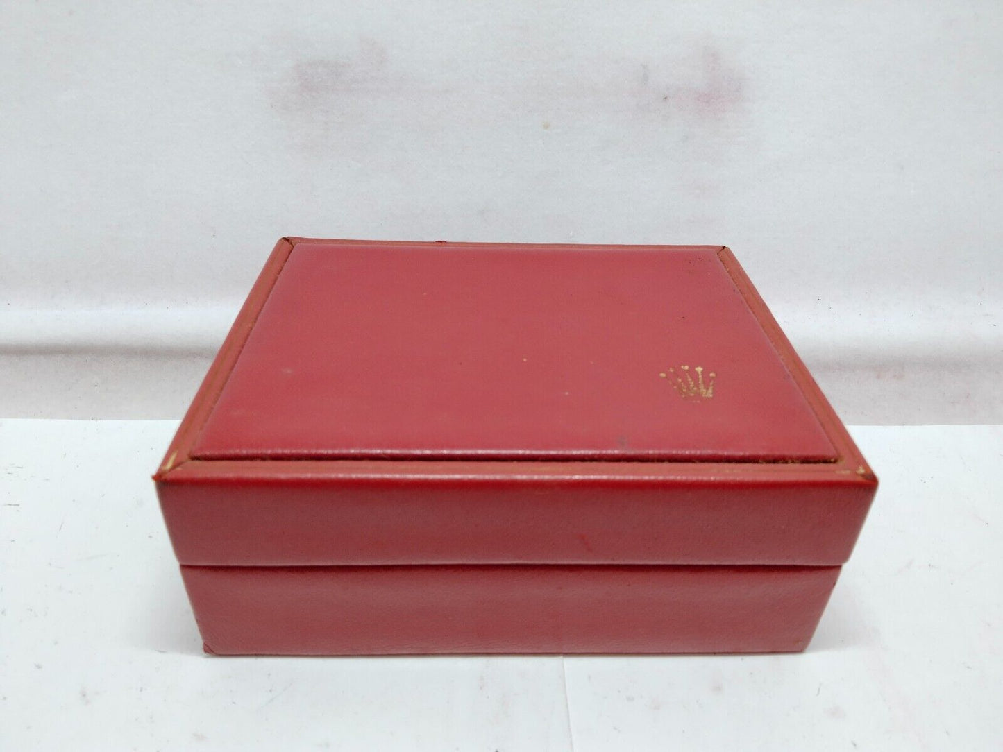 VINTAGE GENUINE ROLEX Red watch box case 14.00.02 no inner wood 230630001y2S